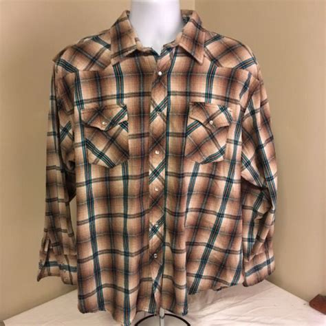 pearl snap flannel|brown pearl snap western shirts.